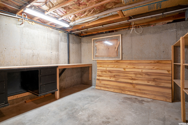Unfinished basement areas and storage