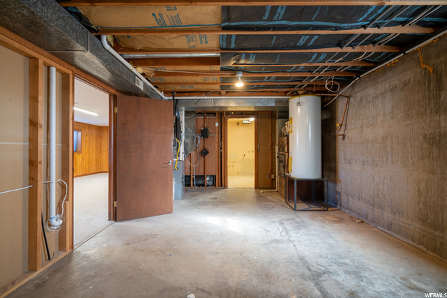 Unfinished basement areas and storage
