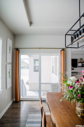Sliding door to backyard
