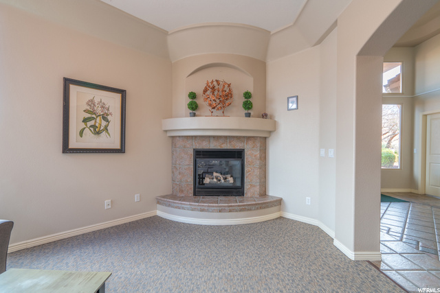 Fireplace in Community Center Sitting Room