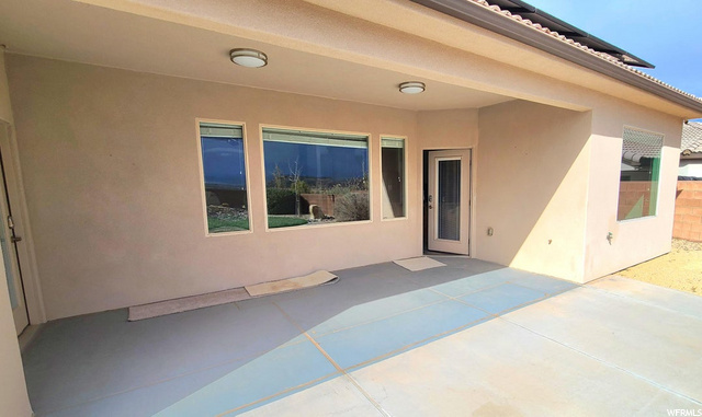 South facing covered patio
