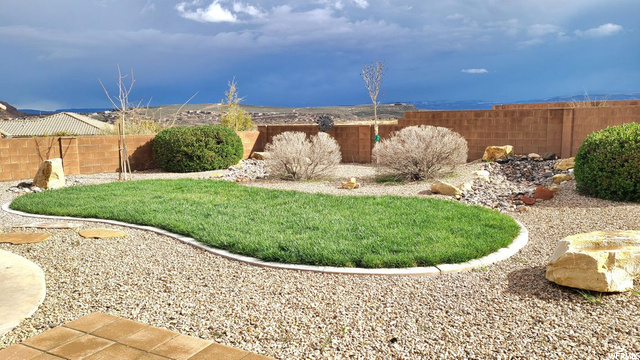 Professionally landscaped w/block walls