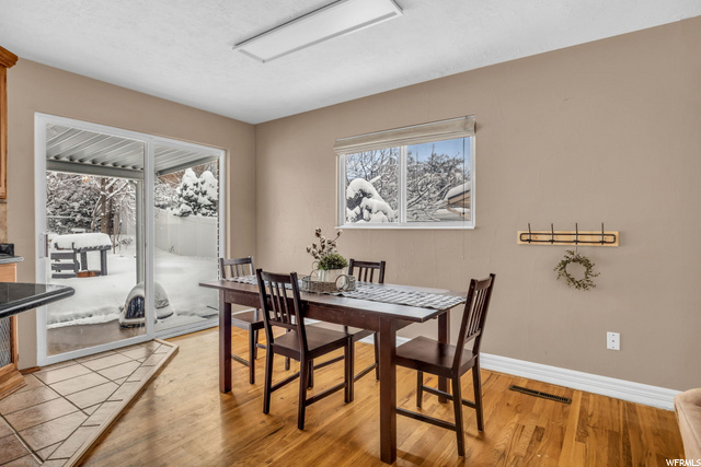 Dining nook with quick access to backyard