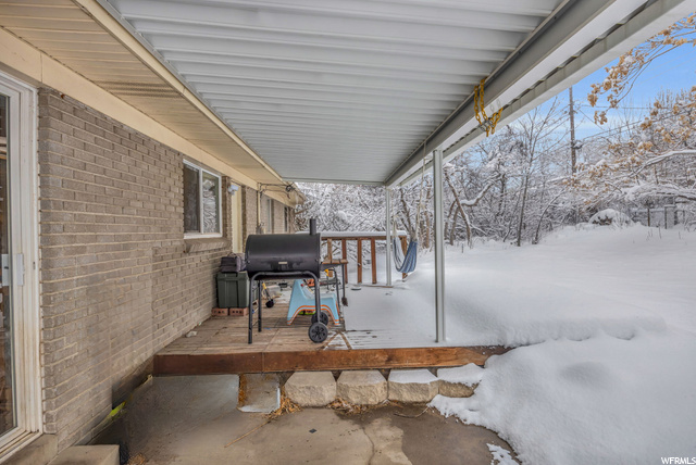 Large covered deck and patio