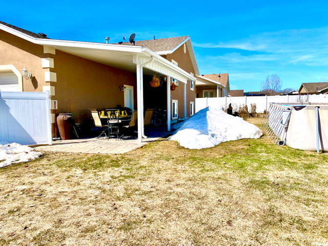 Covered backyard patio