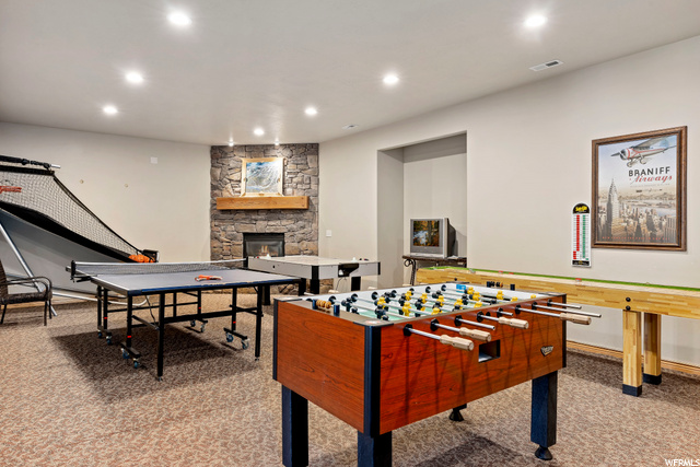 Enjoy hours of fun in the game room (below clubhou