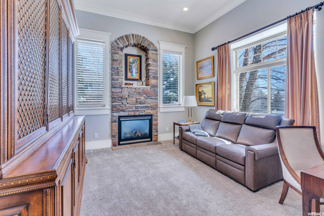 Den With Fireplace