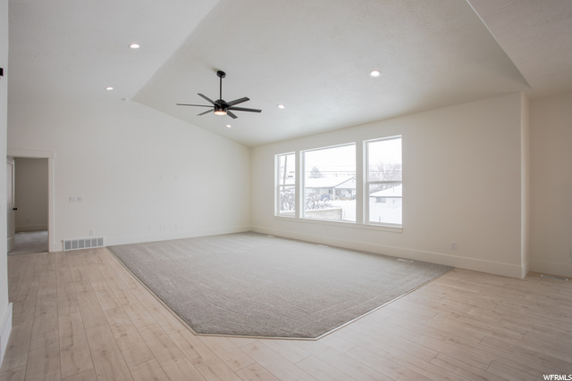Canned lights and ceiling fan