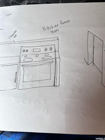 The wall between the stove and potentiel counter i