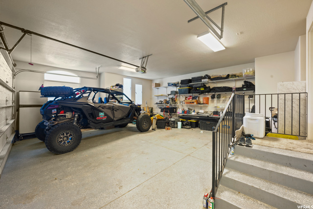 View of two car garage
