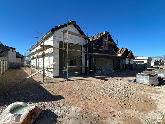 View of rear view of property