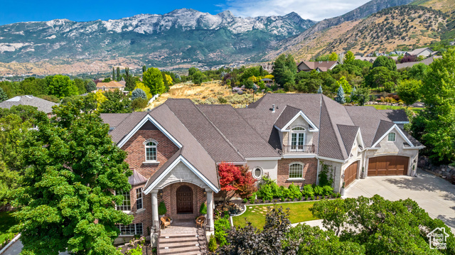 View of front of house featuring a mountain view