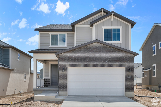 View of front of house featuring a garage