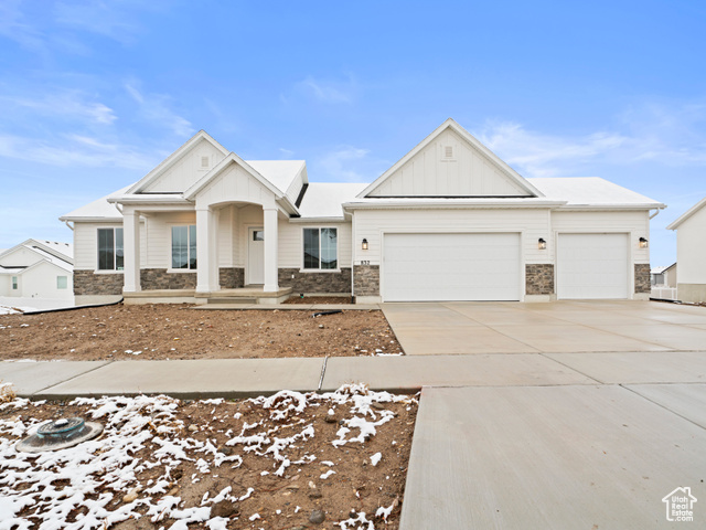 Be the first to live in the brand-new home in beautiful River Point Spanish Fork! Live minutes away from the Spanish Fork sports park, walking distance from the SF River Trail, and a quick drive away from shopping, movie theaters, grocery stores, and more! This lovely 3-bedroom rambler ranch style home with open concept kitchen, dining, and great room. This floorplan is popular for a reason; with standard vaulted and boxed ceilings, a massive shower in the primary bedroom, you're set up for everything you need. Contact me today for more information about this under construction home! *Actual inclusions, exclusions, and home specs may vary. Contact listing agent to get a list of features, as some items may be discontinued or changed during the build process. Photos shown might include upgraded features not included in the base price listed. Photos are of the Addison floor plan and will be updated throughout the build process with photos this home as it progresses. This home is a full basement home.