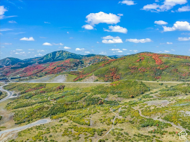 All four parcels with Deer Valley in background; A paved Skyridge cul-d-sac is shown in foreground.