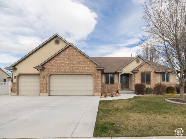 Are you concerned about managing your monthly mortgage expenses? This beautiful custom built home is set up to have a mother-in-law apartment to assist with affording your new payment. Seller will credit buyers $5000 to complete basement kitchen and laundry at closing. This charming Spanish Fork rambler, located just one block away from an elementary school, church, and the new all abilities park, is beautifully maintained and boasts a recently renovated yard with a new flagpole. This home also boasts a deep 3rd car garage and RV Parking! Don't miss the opportunity to explore this highly sought-after neighborhood and schedule a viewing of this lovely home today!