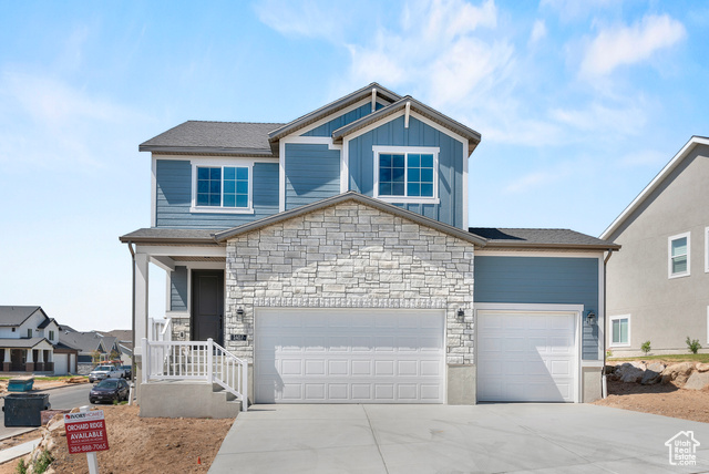 View of front of house featuring a garage