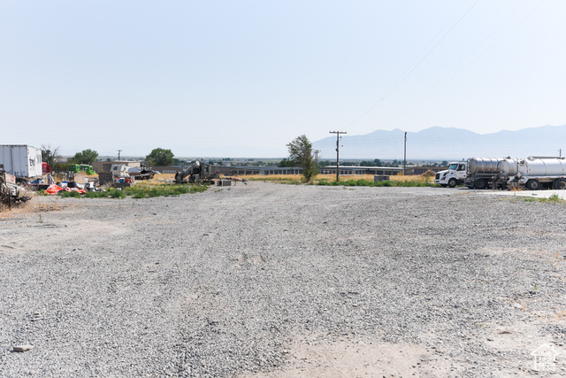 Exterior space featuring a mountain view