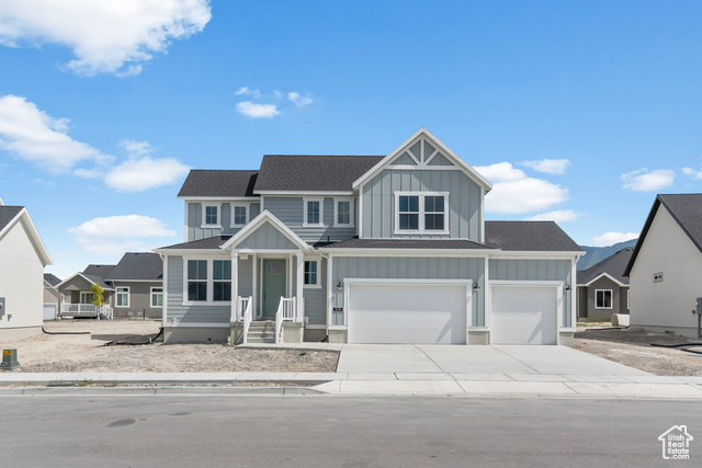 View of front facade with a garage