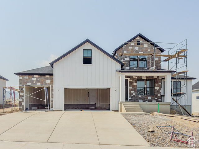 View of front of property with a porch