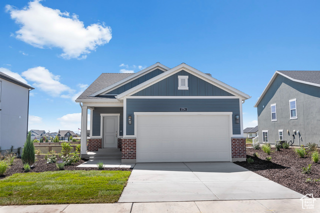 Craftsman-style house with a garage