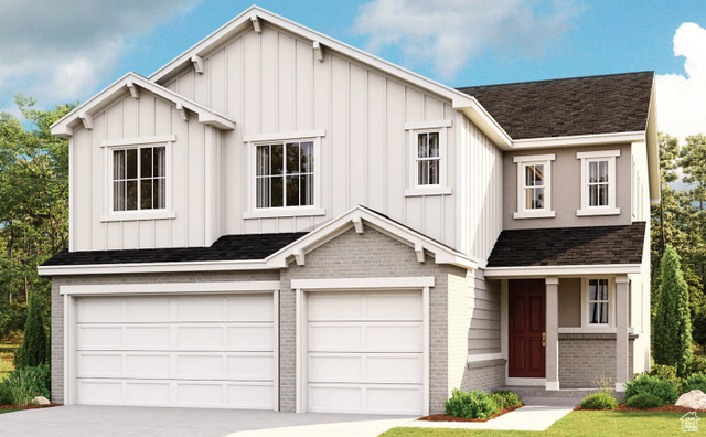 View of front of house featuring a garage