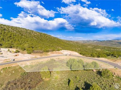 Drone / aerial view with a mountain view