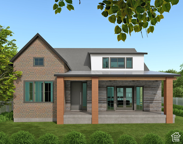 rendering photo is just for example.  Builders and/or buyers can design the home as they please