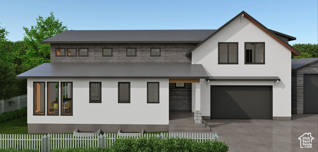 rendering photo is just for example.  Builders and/or buyers can design the home as they please