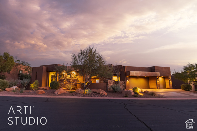 View of pueblo-style house