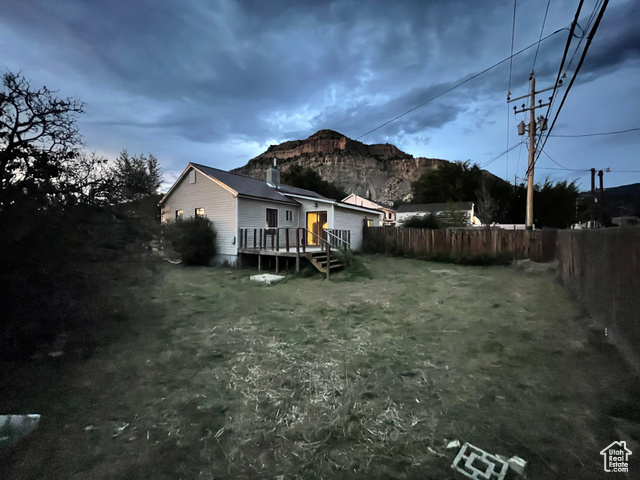 Birds eye view of home and yard