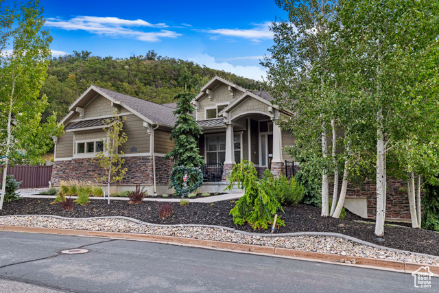 Craftsman inspired home with covered porch