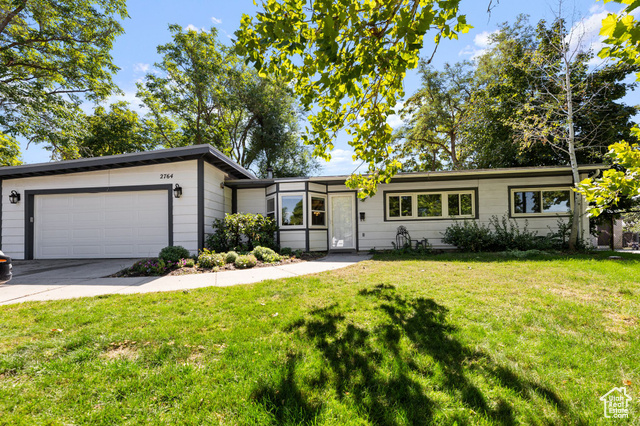 Front of home, Large two car Garage