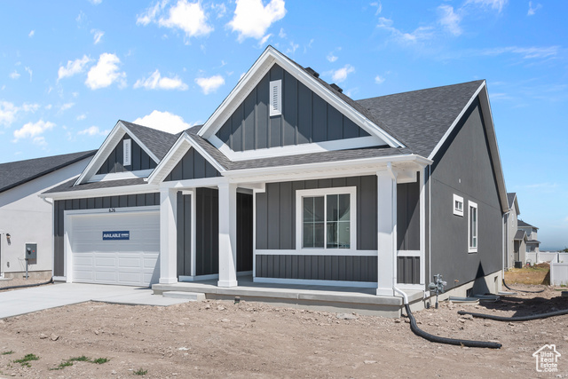 View of front of property with a porch