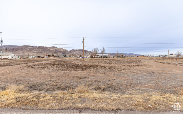 View of yard with a mountain view and a rural view