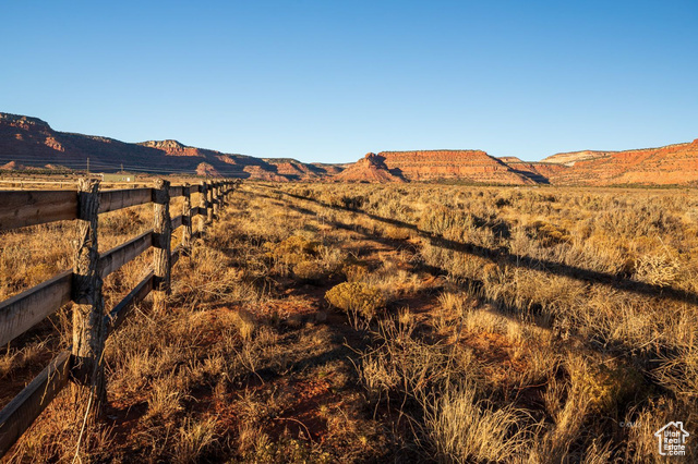 View of mountain feature with a rural view