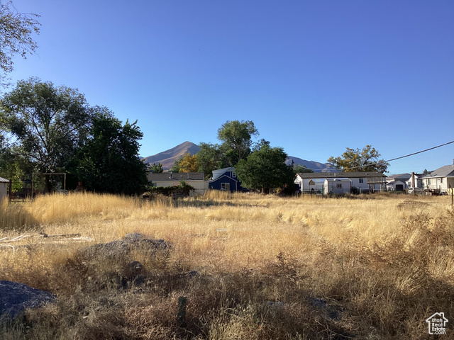 View of yard featuring a mountain view