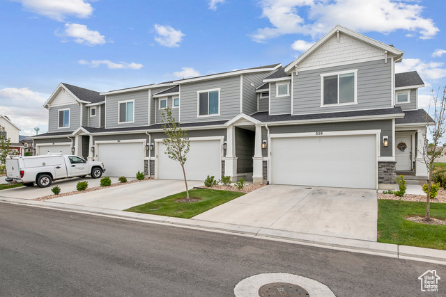 Charming farmhouse-style townhouse in Lehi, featuring quartz countertops, a fully finished, carpeted basement with full surround sound, and a spacious 2-car garage. Located near the Jordan River Trail and Saratoga Springs commercial district, with easy access to parks and amenities. Currently rented, with tenants requiring 48 hours' notice for showings. Lease ends Nov 1, 2024. All information deemed reliable but not guaranteed. Equal Housing Opportunity.  The built in surround sound comes with a controller for the unit as well as an entertainment console, all to be included in the sell of the home.