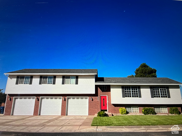 Tri-level home with a 3 car garage