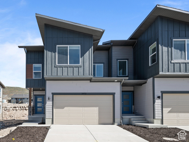 Jordanelle Ridge - 168 - Residence E. Offerings rates as low as 4.25% Conv 7/6 ARM (4.426% APR) when financing through Lennar Mortgage! This home is MOVE IN READY! This home offers 3 bedrooms, 2.5 bathrooms, and an attached 2-car garage. On the main floor, a spacious kitchen offers white craftsman-style cabinets, white quartz countertops with grey veining and stainless steel appliances including refrigerator! Upstairs is the owner's suite with owner's suite bathroom, laundry room, loft, two additional bedrooms, and a full secondary bathroom. Square footage figures are provided as a courtesy estimate only and were obtained from builder. Buyer is advised to obtain an independent measurement.