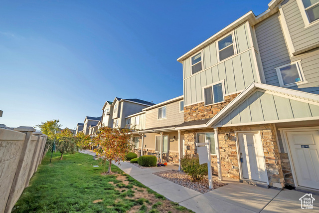 Welcome to this beautiful 3-bedroom, 2.5-bathroom townhome, located in the heart of Vineyard, UT. Built in 2015, this well-maintained home offers a modern layout spread over three floors, providing plenty of space and privacy for all. With a 1-car garage, central location, and stylish finishes, this townhome is the ideal property for first-time buyers or as a high-demand rental. **Key Features:** - **3 spacious bedrooms** with ample closet space - **2.5 bathrooms**, including a convenient half bath on the main level - **Modern kitchen** with included appliances: stove, fridge, microwave, and dishwasher - **Open-concept living space** with comfortable carpet and laminate flooring - **Large windows** allowing for natural light throughout the home - **One-car garage** plus additional off-street parking - **In-unit laundry** for added convenience, Washer and Dryer Included - **Great location** - Close to shopping, dining, and easy access to major roads and transportation options - **Low maintenance** with contemporary finishes, ready to move in!  Whether you're a first-time homebuyer or looking to add a well-located rental to your portfolio, this home offers incredible value with a fantastic central location. Don't miss out on this opportunity to own a well-priced property in the vibrant and growing community of Vineyard, UT!  Schedule your private showing today!  ***SELLER INCENTIVE AVAILABLE*** If you use the seller's preferred lender, Dan Barber at Planet Home Lending, you will receive a lender credit of .5% of the loan amount to go towards your closing costs!