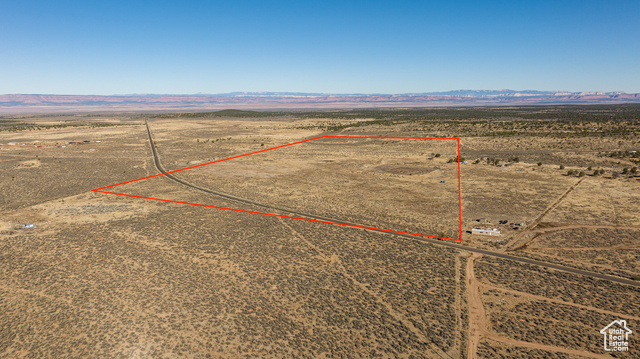 Aerial view with a rural view and a mountain view