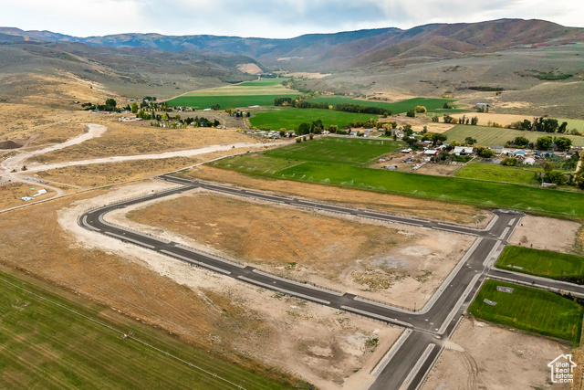 Aerial view featuring a mountain view and a rural view