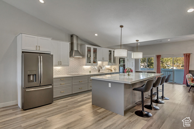 Kitchen with high end appliances and huge island.