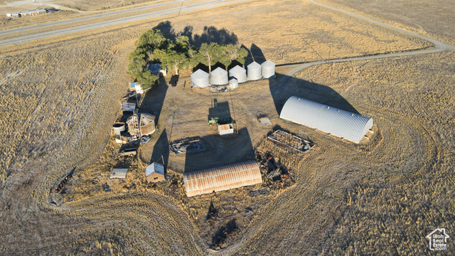 Aerial view with a rural view