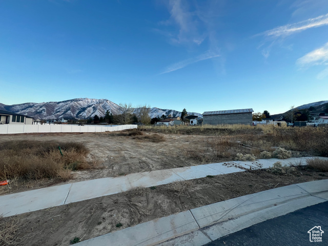 View of yard featuring a mountain view