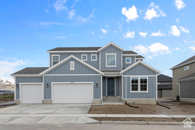 Come see this beautiful brand new Washington Farmhouse 2 story home in a great Lehi community! Located within minutes of parks, schools, highway access and Thanksgiving Point amenities! This home features a huge kitchen with quartz counters and full height quartz backsplash, cotton maple cabinets and stainless steel gas appliances. Also featured you will find an owner's bathroom with tile surrounds in the shower and brushed nickel hardware. A gas log fireplace in the great room creates a cozy ambiance and 2 tone paint, textured walls, large contemporary base & casing and laminate hardwood flooring round out the exquisite features in this home! A must see!