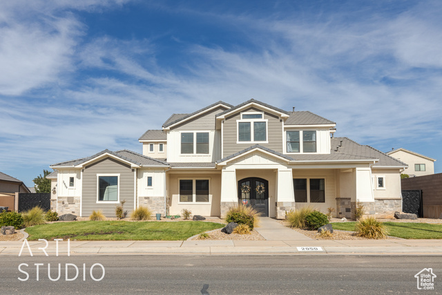 View of craftsman inspired home