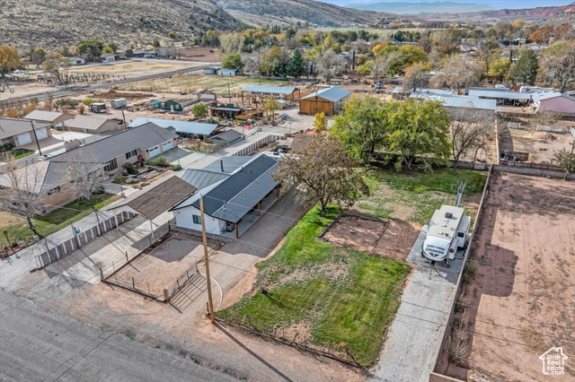 Bird's eye view featuring a mountain view