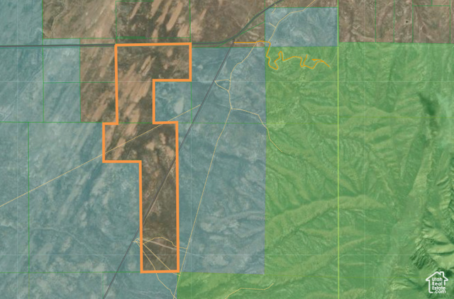 Ownership Map: orange is subject property. Blue is State of Utah. Green is Forest Service. No color is privately owned.